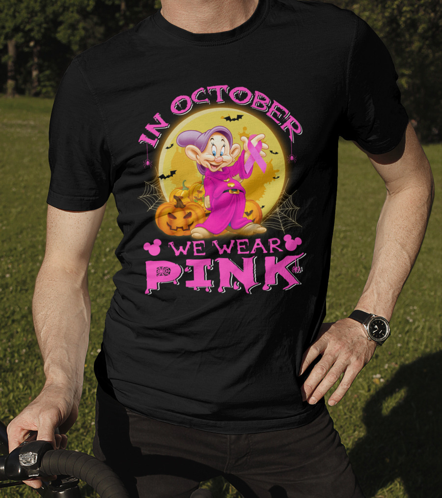In October We Wear Pink Dopey Halloween T-Shirt
