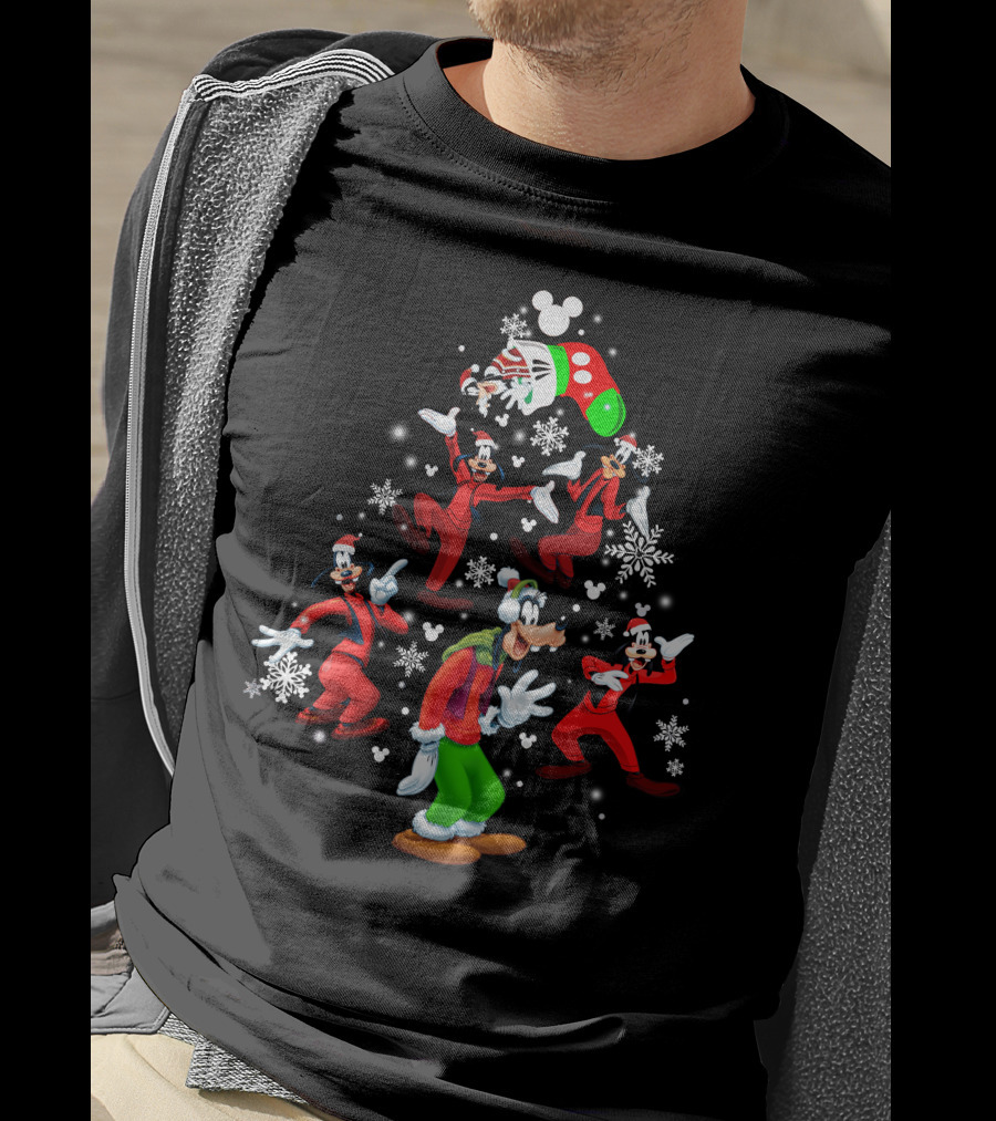 Goofy Christmas Snowflakes Santa Suit Festive Holiday Celebration T-Shirt