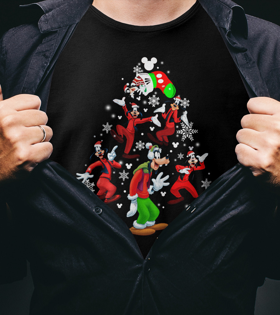 Goofy Christmas Snowflakes Santa Suit Festive Holiday Celebration T-Shirt