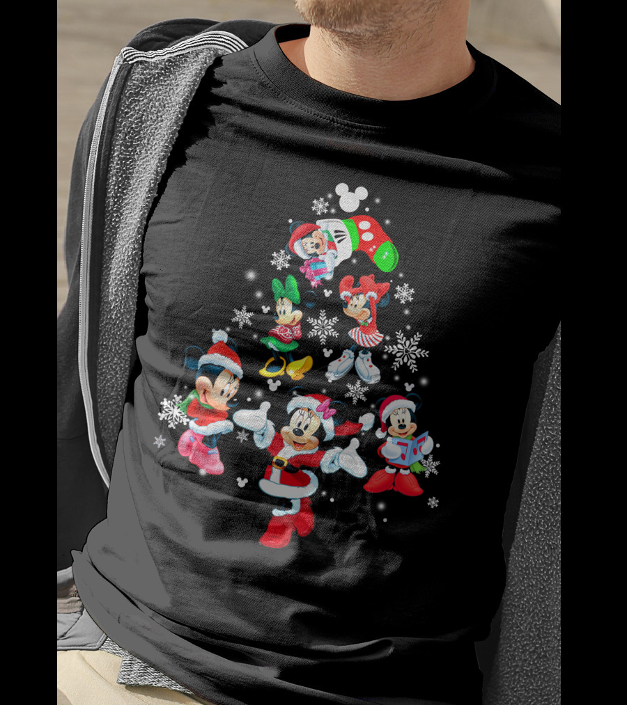 Minnie Mouse Christmas Festive Snowflake Holiday Disney Icon Collection T-Shirt