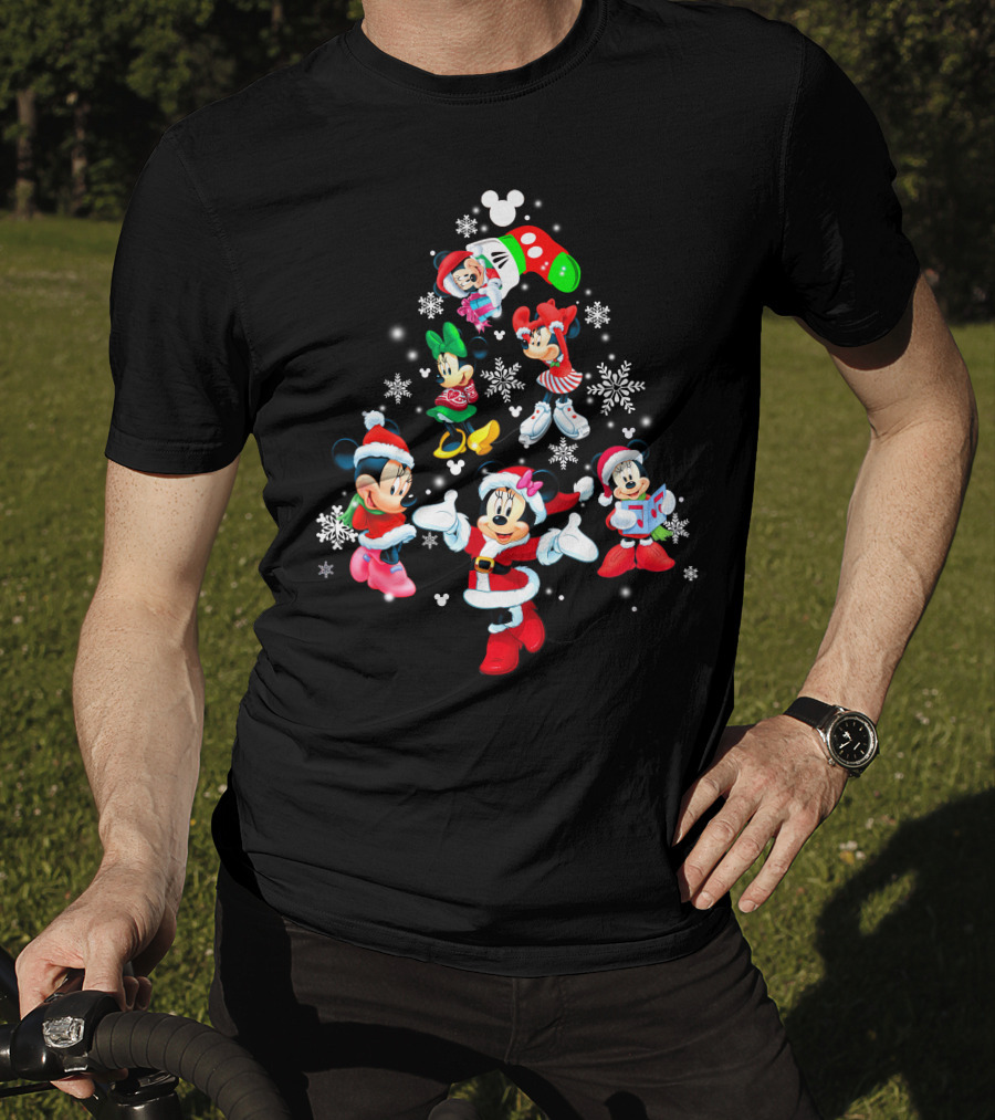 Minnie Mouse Christmas Festive Snowflake Holiday Disney Icon Collection T-Shirt