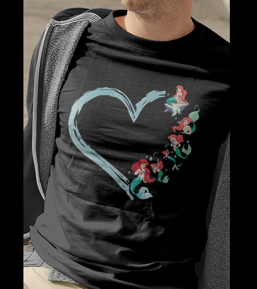 Heart-Shaped Ariel Mermaid Variations T-Shirt