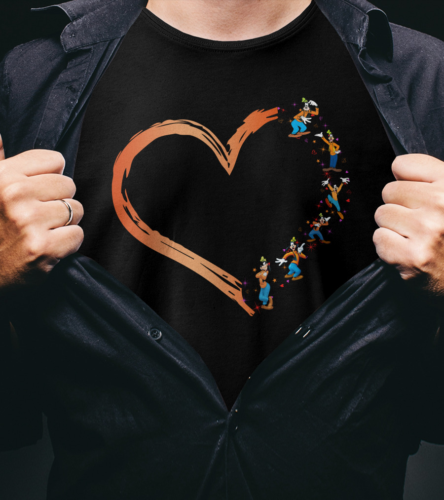Goofy Heart Brushstroke Disney T-Shirt