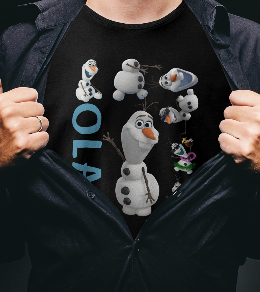 Olaf Frozen Character Multiple Poses And Expressions T-Shirt