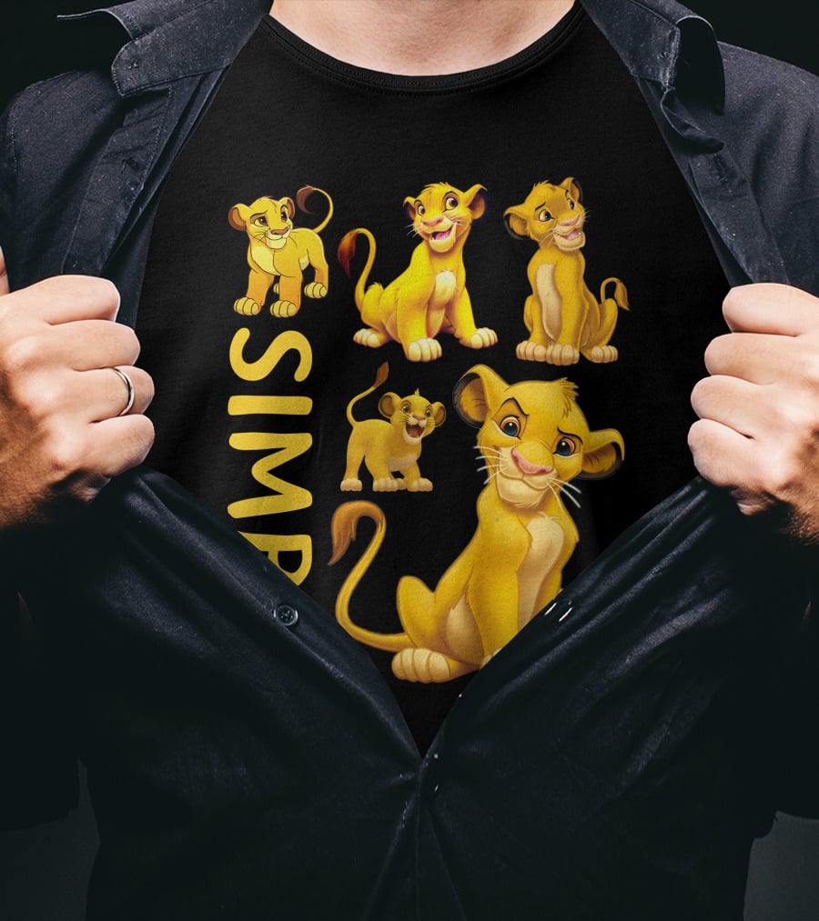 Simba Lion King Cartoon Characters T-Shirt