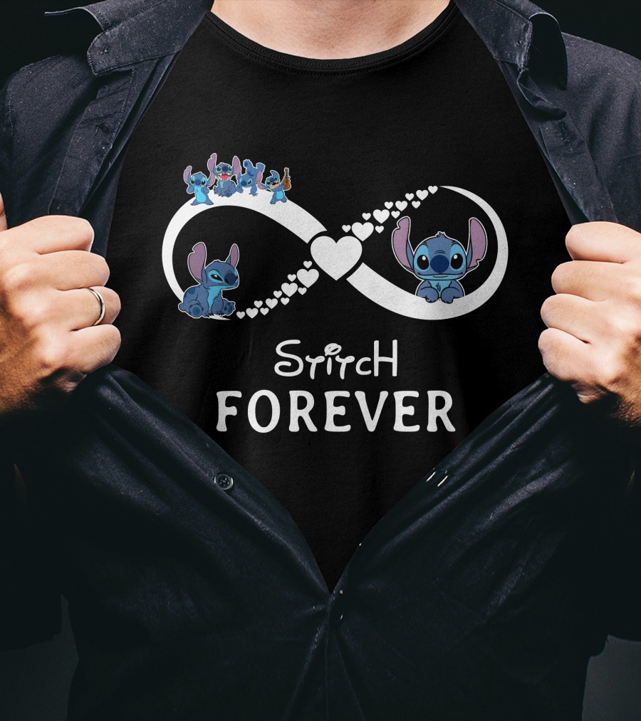 Stitch Forever Infinity Heartful Journey T-Shirt