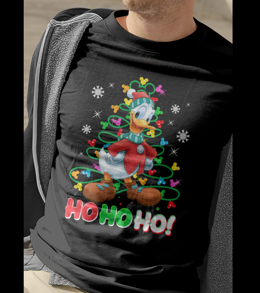 Donald Snowflakes Christmas Ho Ho Ho T-Shirt