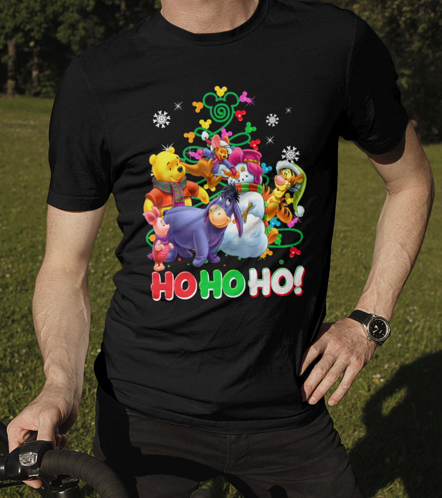 Winnie The Pooh Christmas Ho Ho Ho With Friends T-Shirt