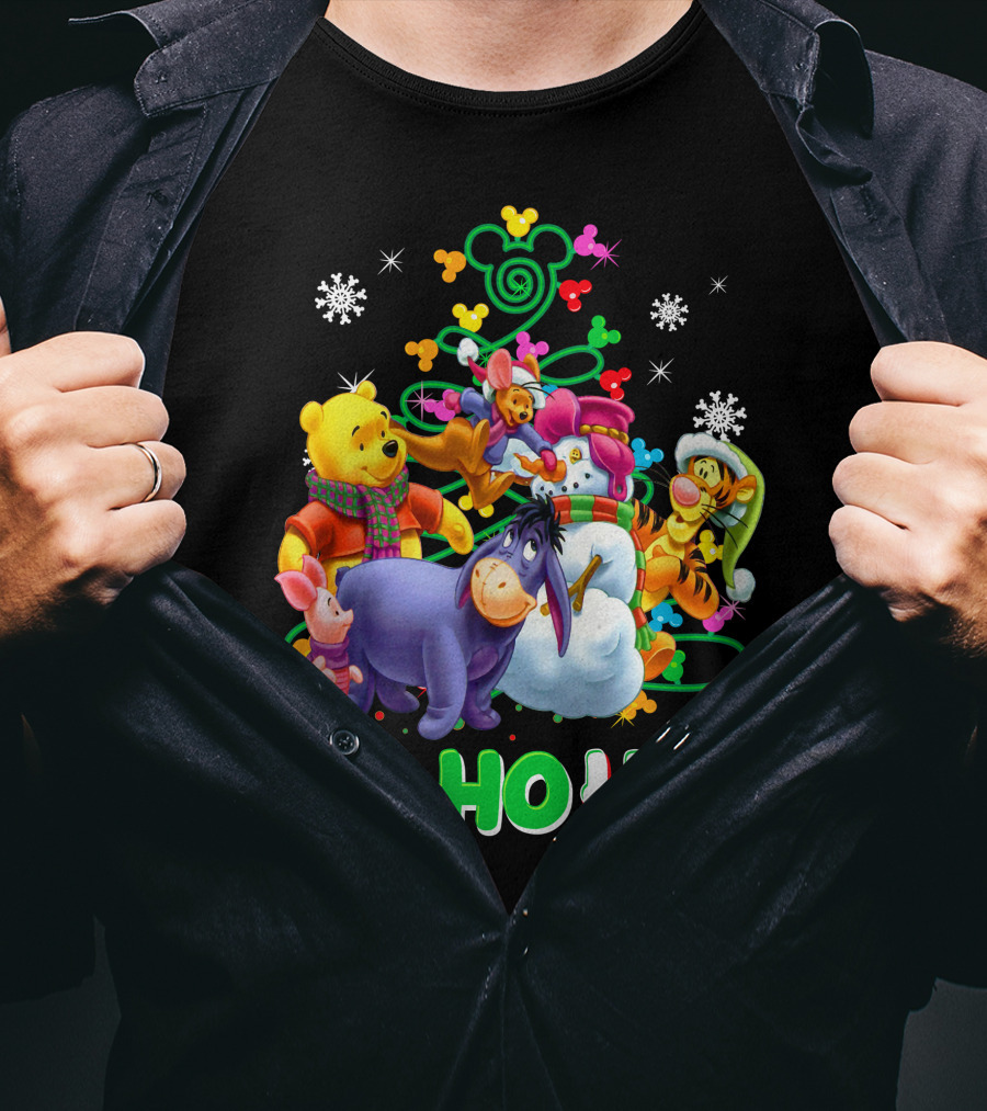 Winnie The Pooh Christmas Ho Ho Ho With Friends T-Shirt