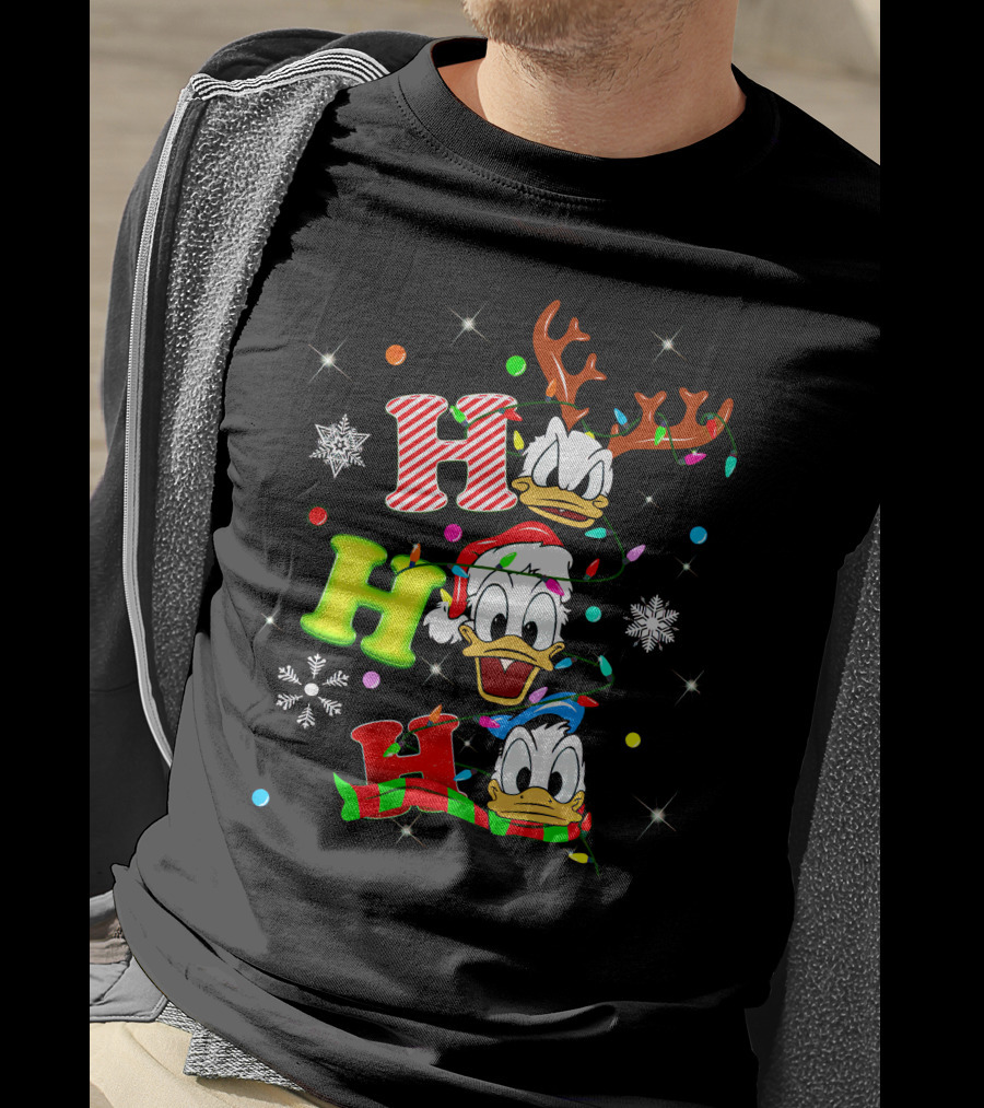 Ho Ho Ho Donald Duck Christmas Festive T-Shirt