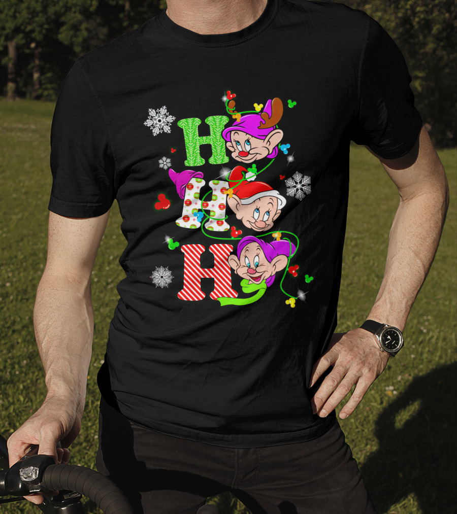 Dopey Ho Ho Ho Snow White Christmas Characters T-Shirt