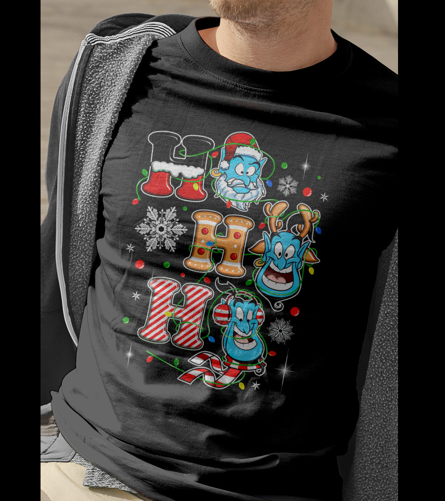 Ho Ho Ho Magic Lamp Holiday Characters T-Shirt