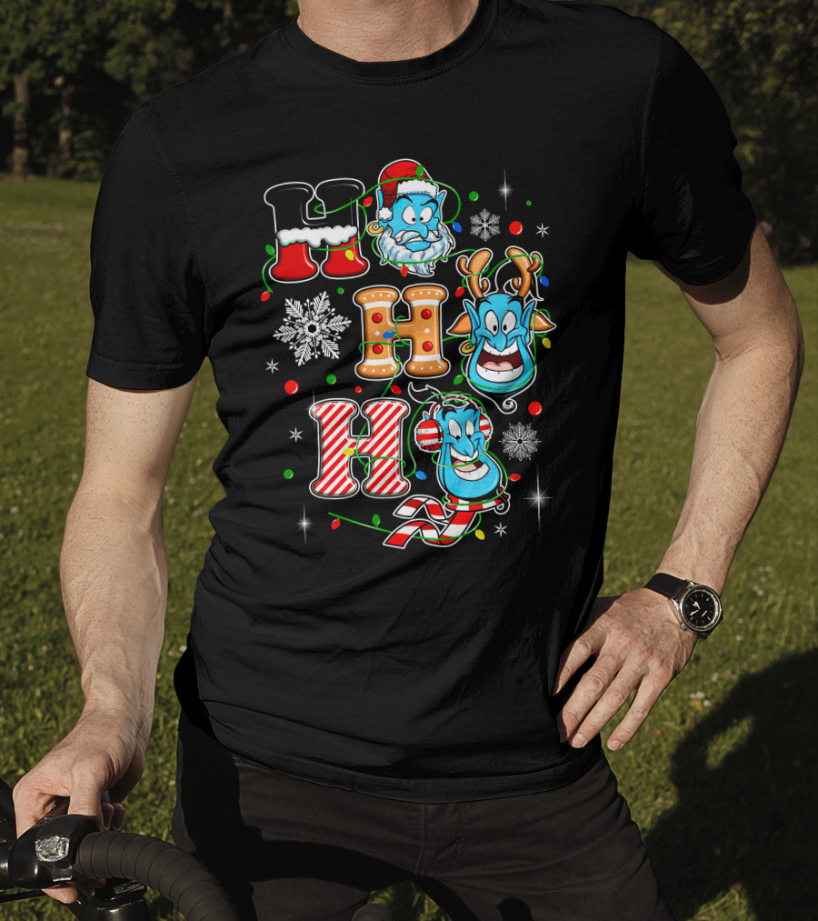 Ho Ho Ho Magic Lamp Holiday Characters T-Shirt