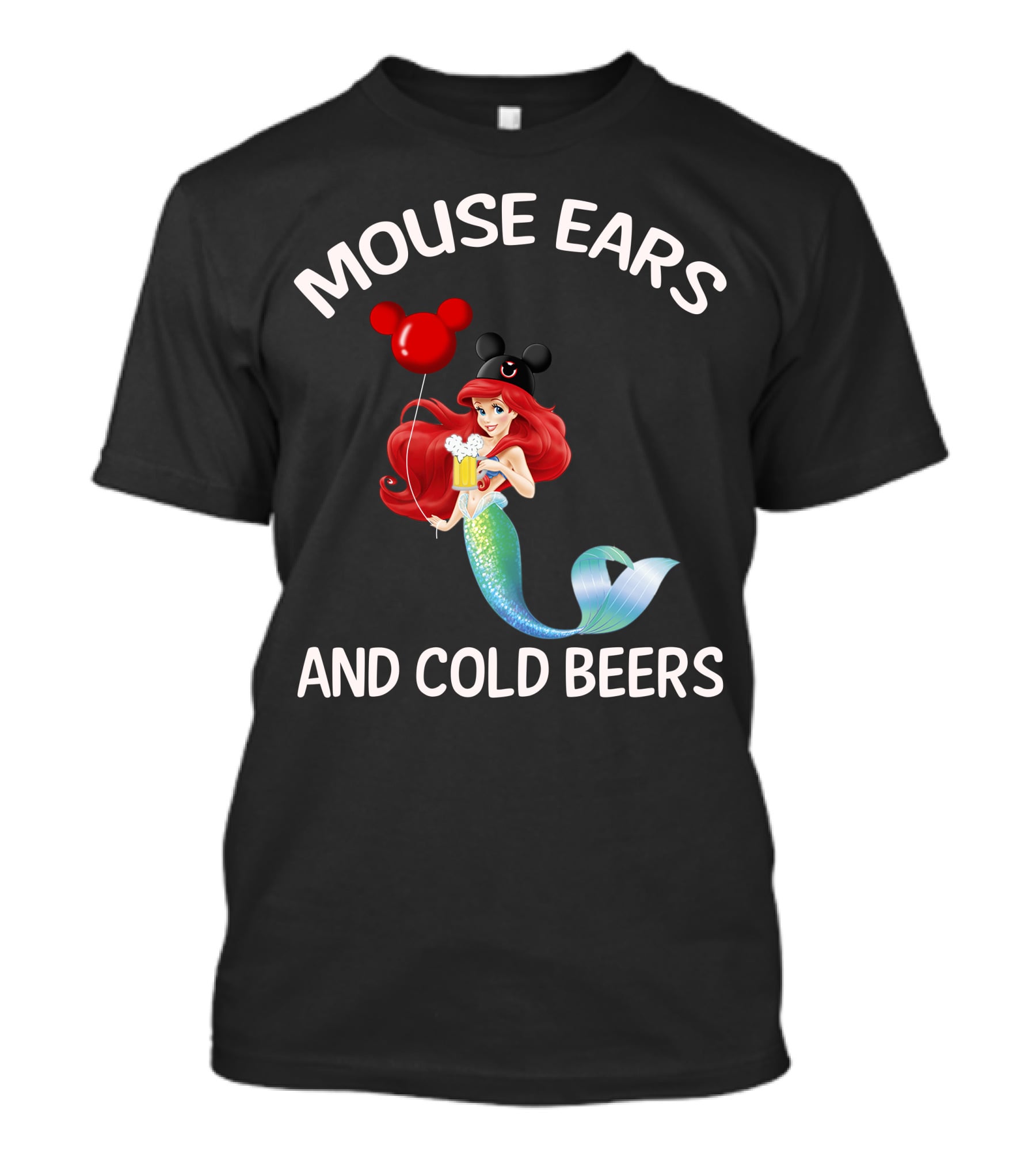 Mouse Ears And Cold Beers Ariel Balloon T-Shirt