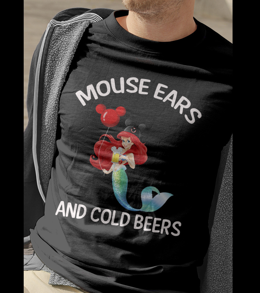 Mouse Ears And Cold Beers Ariel Balloon T-Shirt