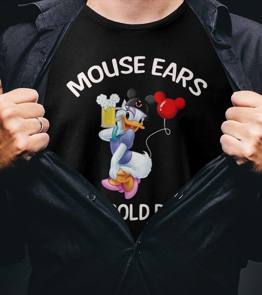 Mouse Ears And Cold Beers Daisy Duck Balloon And Beer Cartoon T-Shirt