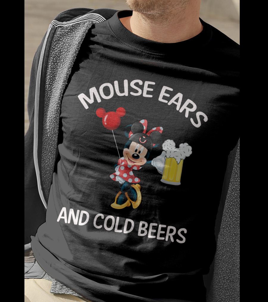 Minnie Mouse Ears And Cold Beers Balloon And Mug T-Shirt