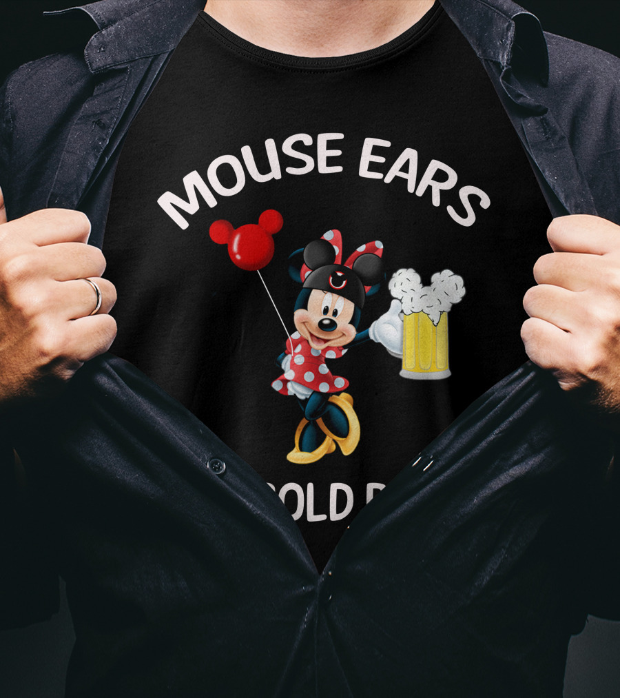 Minnie Mouse Ears And Cold Beers Balloon And Mug T-Shirt