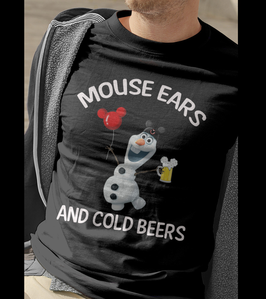 Mouse Ears And Cold Beers Olaf Balloon T-Shirt