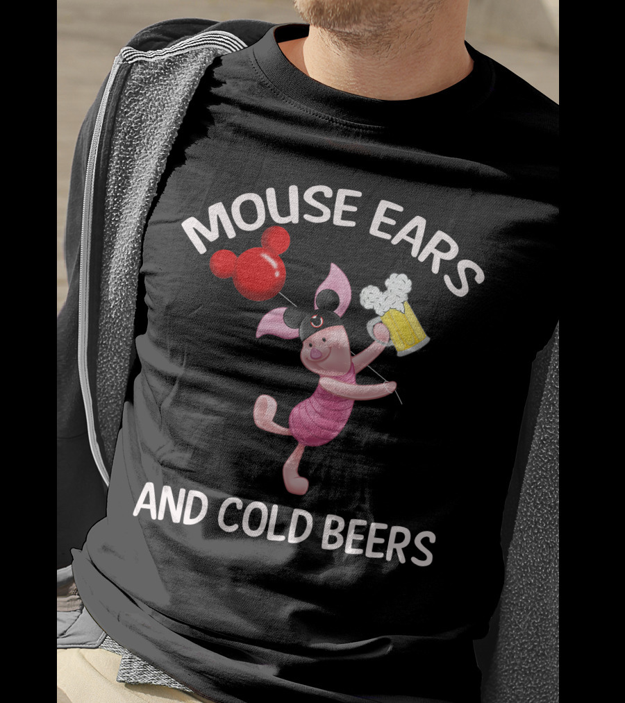 Mouse Ears And Cold Beers Piglet Balloon T-Shirt