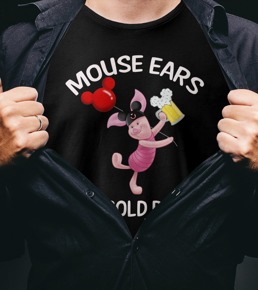 Mouse Ears And Cold Beers Piglet Balloon T-Shirt