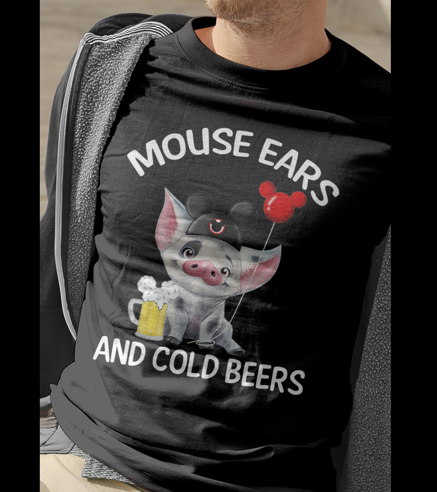 Mouse Ears And Cold Beers Pua Pig T-Shirt