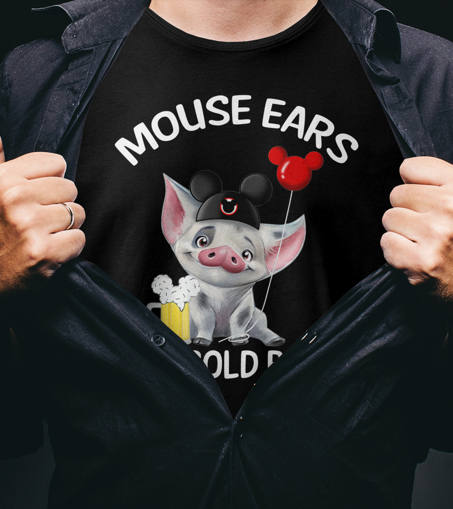 Mouse Ears And Cold Beers Pua Pig T-Shirt