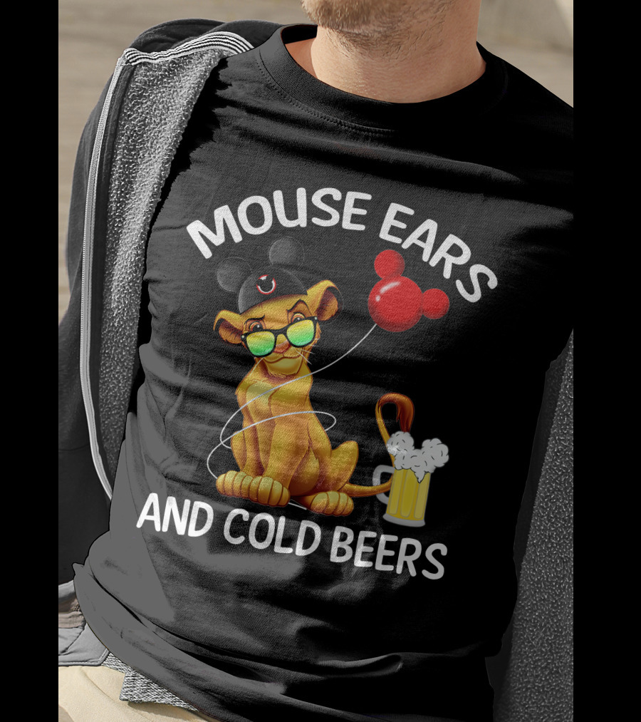 Mouse Ears And Cold Beers Simba Balloon T-Shirt