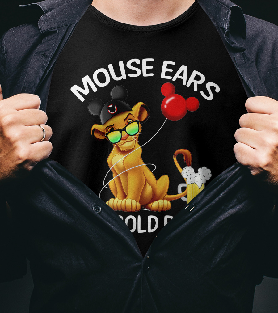 Mouse Ears And Cold Beers Simba Balloon T-Shirt