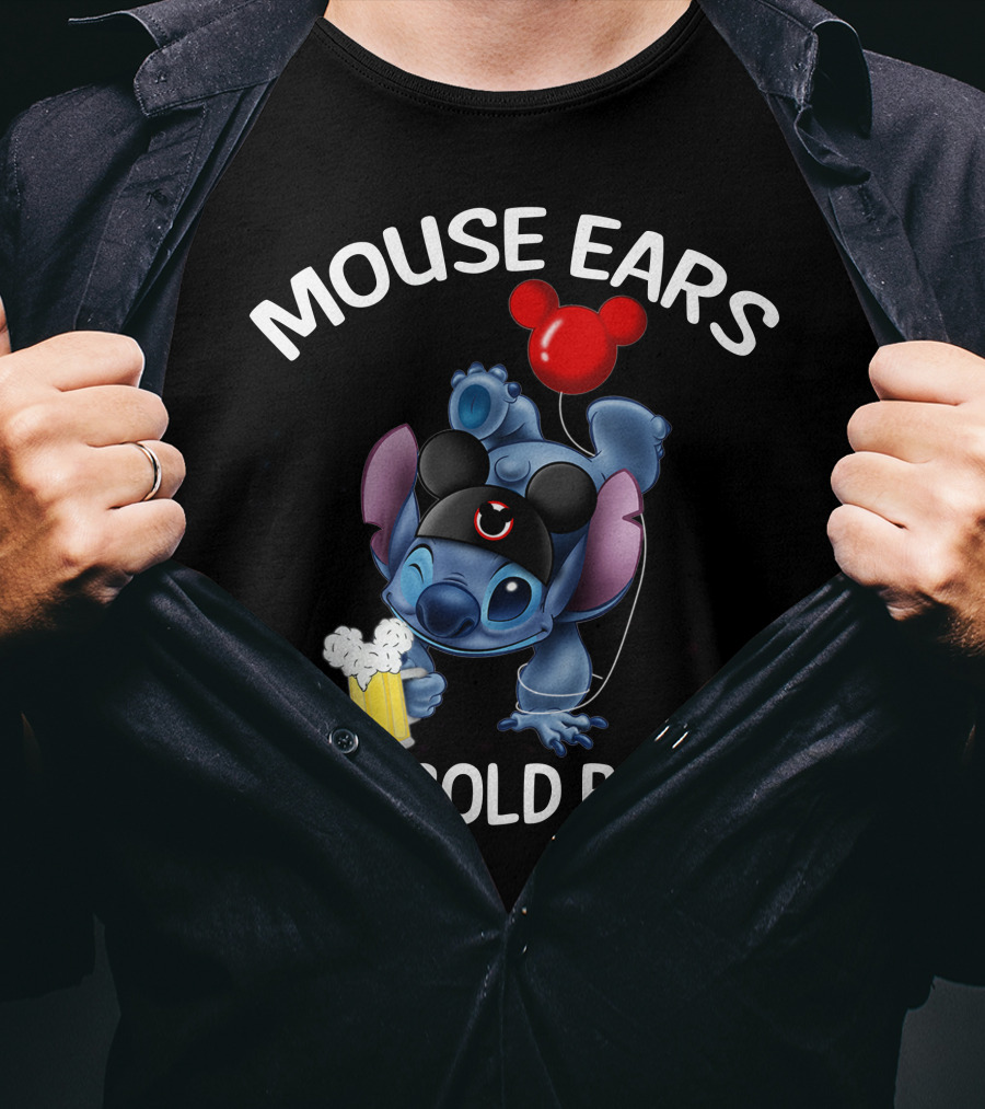 Mouse Ears And Cold Beers Stitch Balloon T-Shirt