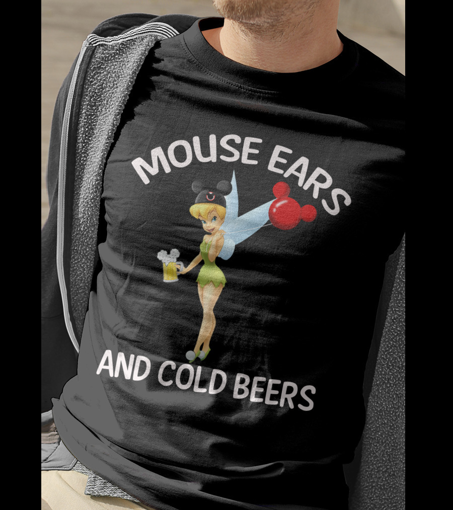 Mouse Ears And Cold Beers Tinker Bell T-Shirt