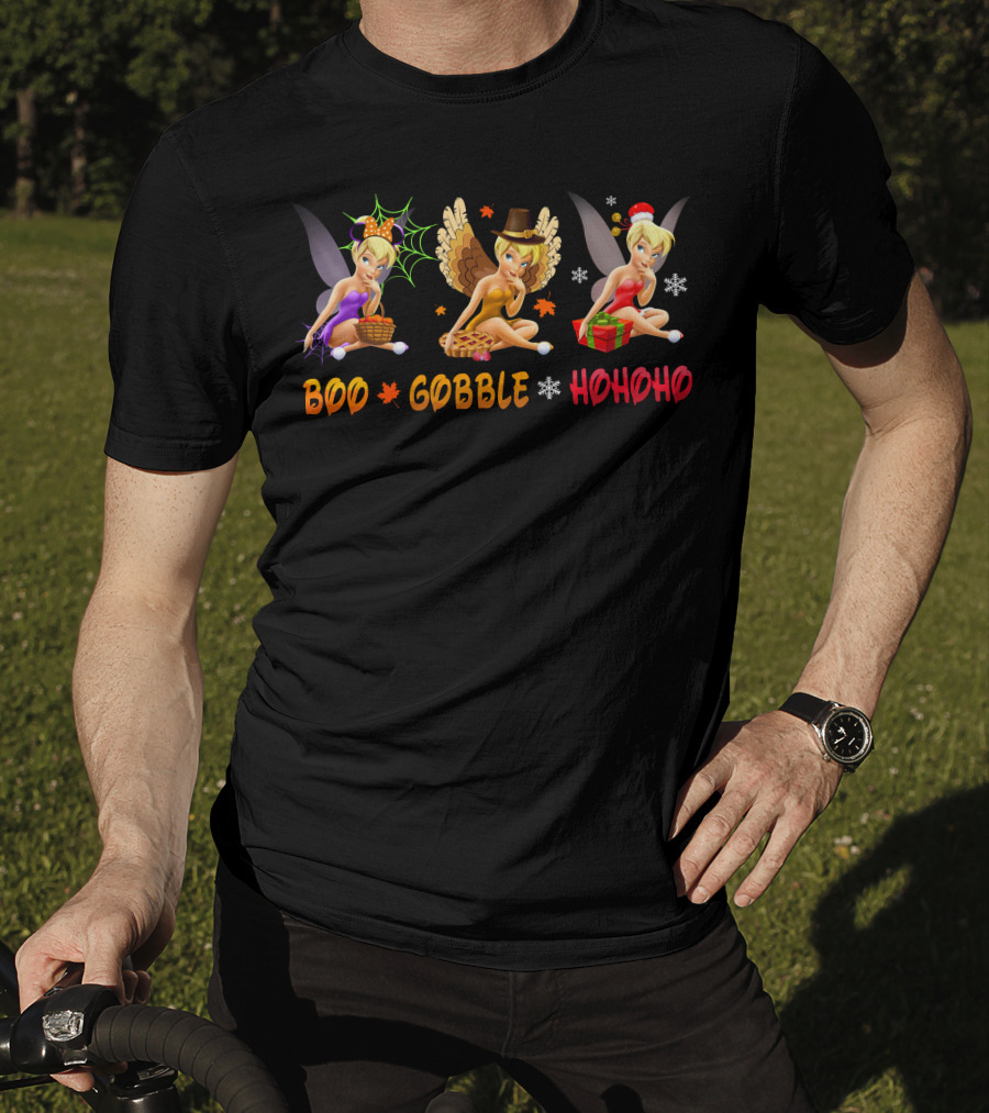 Tinker Bell Boo Gobble Ho Ho Ho T-Shirt