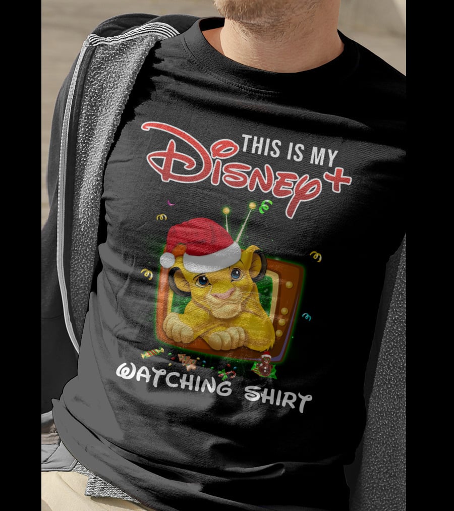 This Is My Disney+ Watching Shirt Simba Christmas T-Shirt
