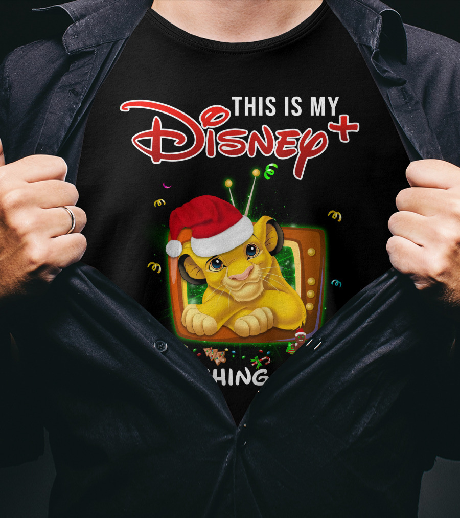 This Is My Disney+ Watching Shirt Simba Christmas T-Shirt