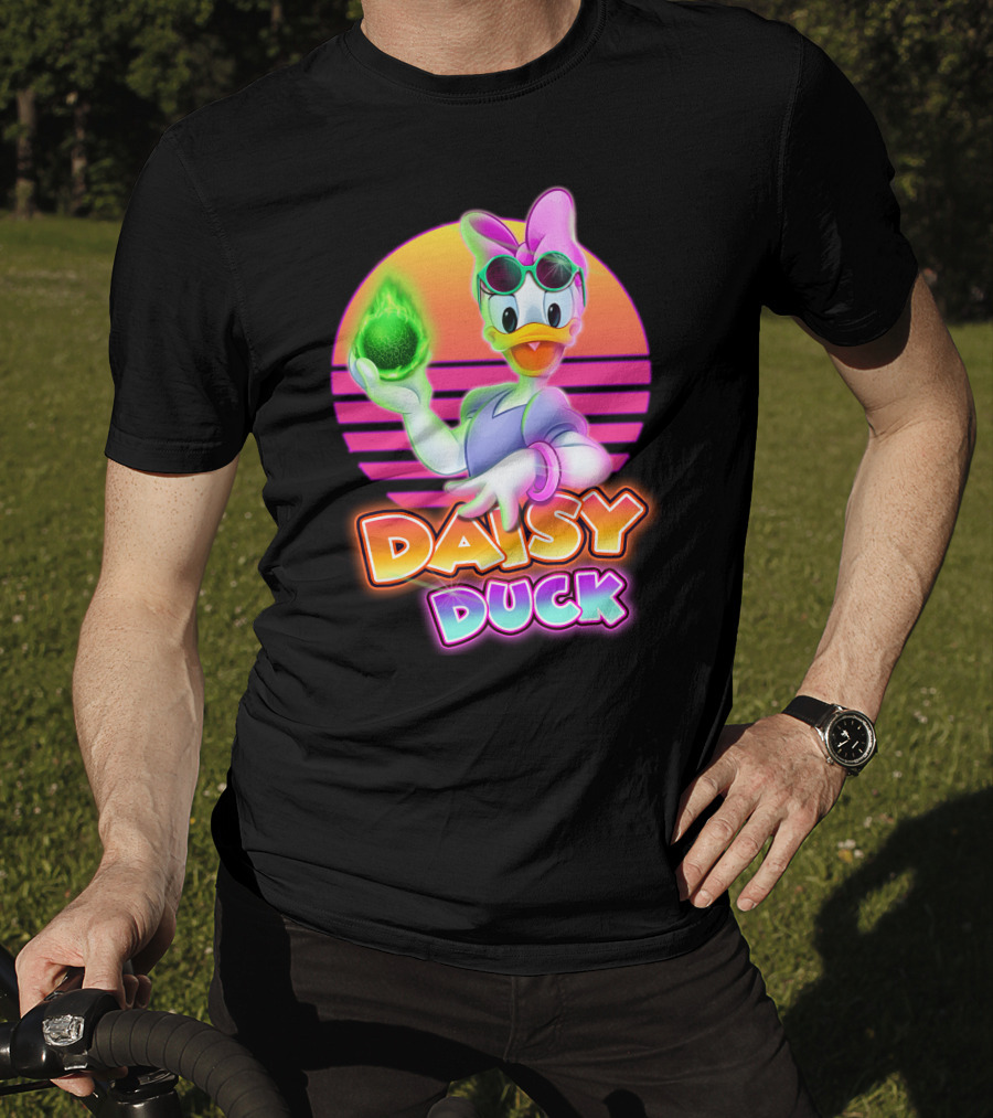 Daisy Duck Neon Glow Vintage Retro Aesthetic T-Shirt