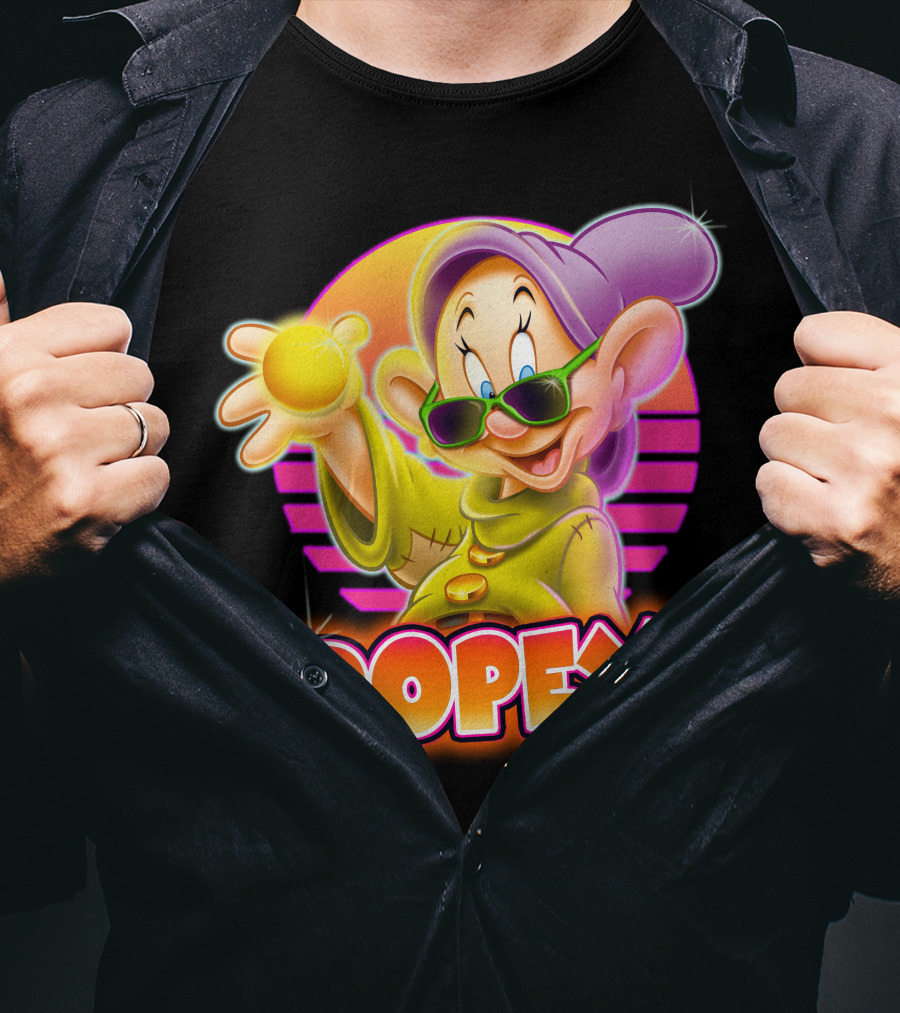 Dopey Retro Sunglasses Glow Neon Style T-Shirt