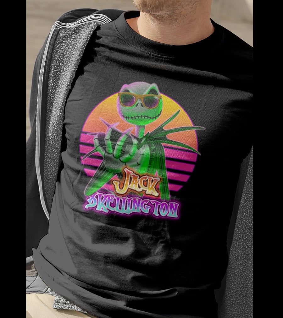 Jack Skellington Retro Neon Style T-Shirt