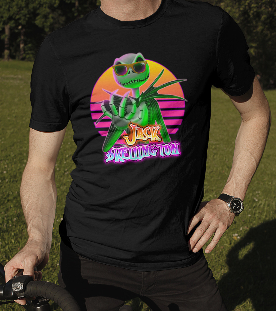 Jack Skellington Retro Neon Style T-Shirt
