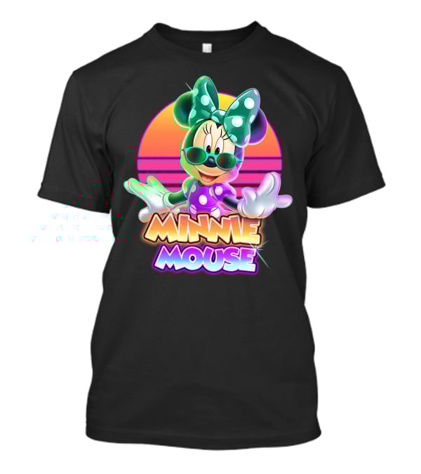 Minnie Mouse Retro Sunset Neon Style T-Shirt