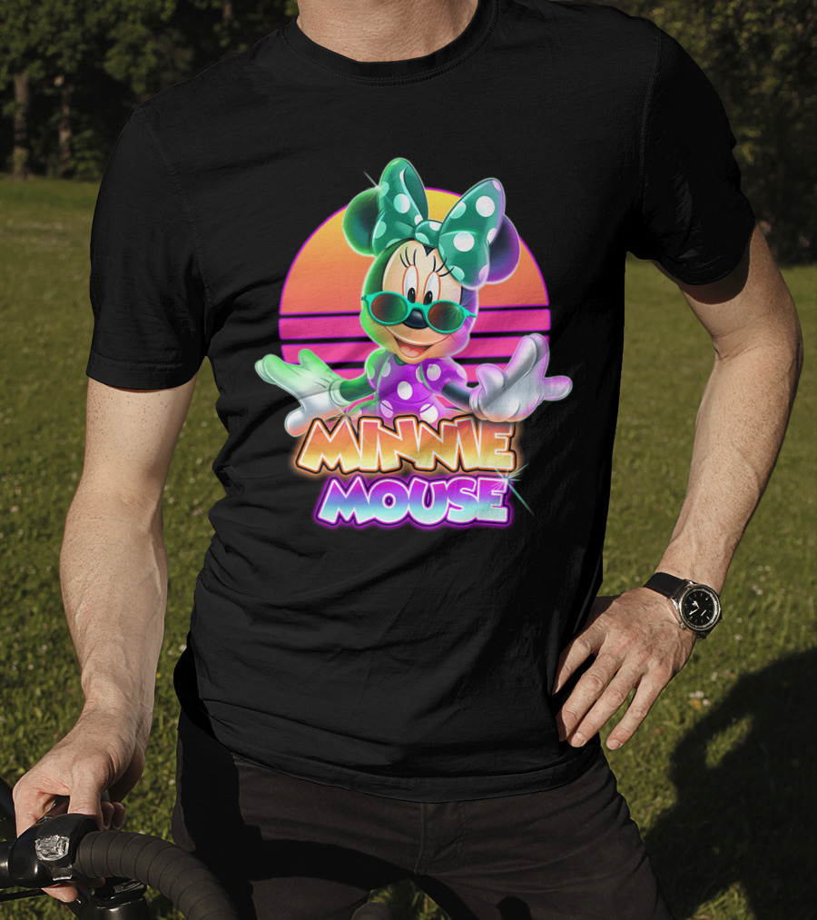 Minnie Mouse Retro Sunset Neon Style T-Shirt