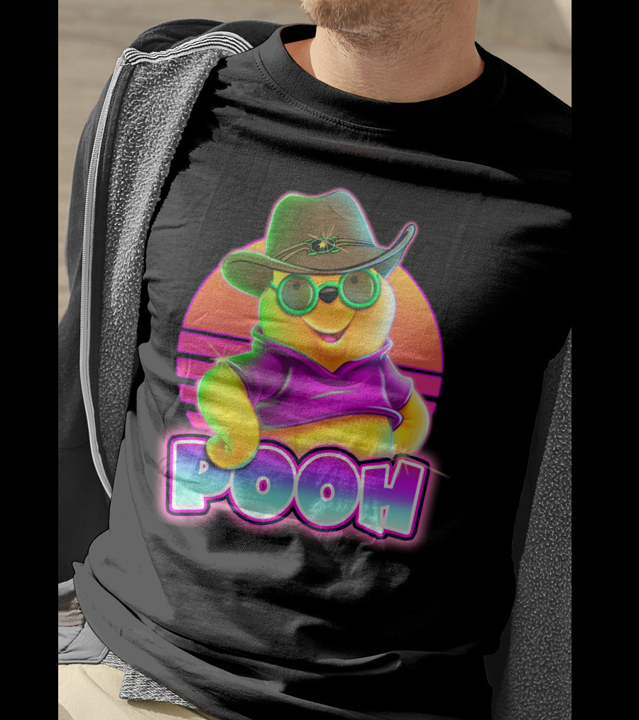 Pooh Retro Cool Style With Hat And Sunglasses T-Shirt