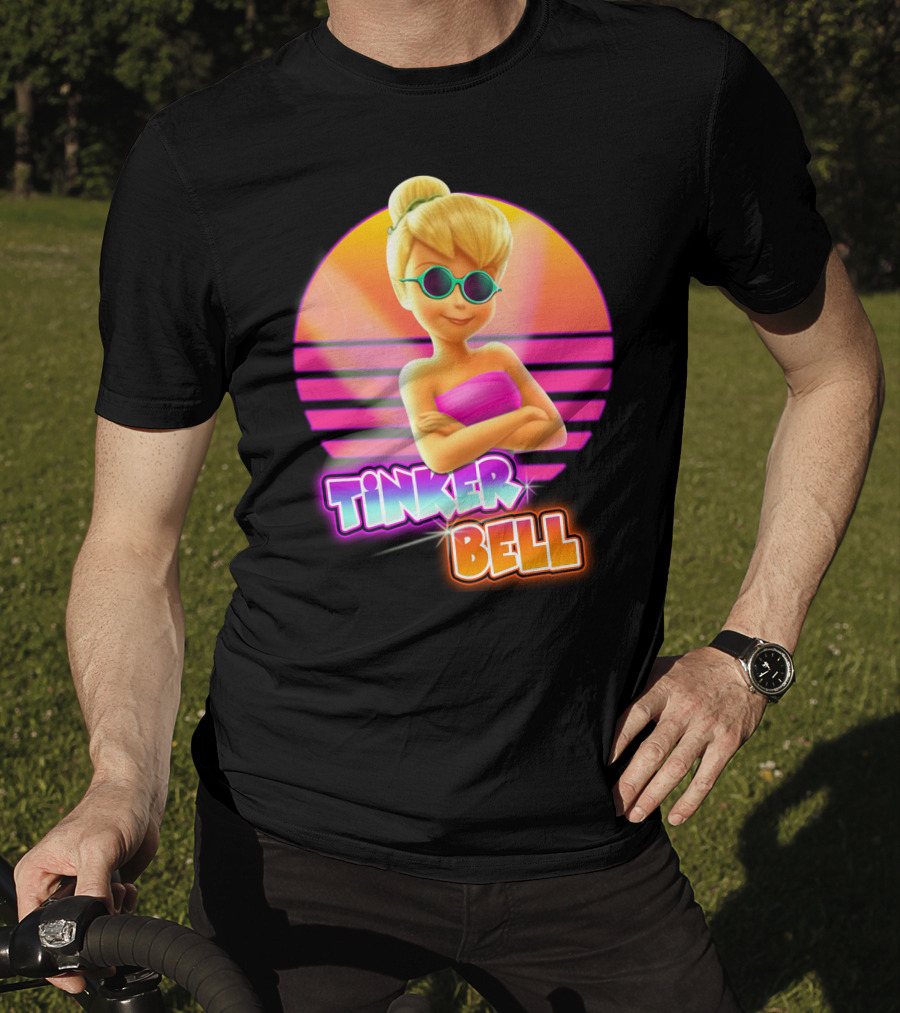Tinker Bell 80S Retro Sunset Style T-Shirt