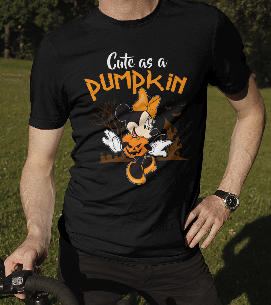 Cute As A Pumpkin Halloween 12 Minnie Mouse T-Shirt