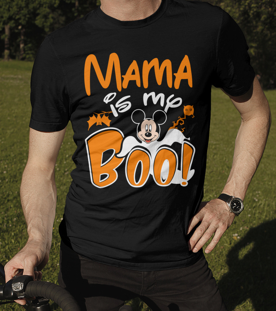 Mama Is My Boo Halloween Mickey Mouse Ghost T-Shirt
