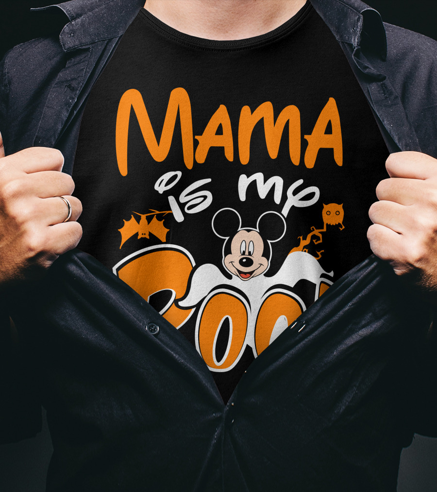Mama Is My Boo Halloween Mickey Mouse Ghost T-Shirt