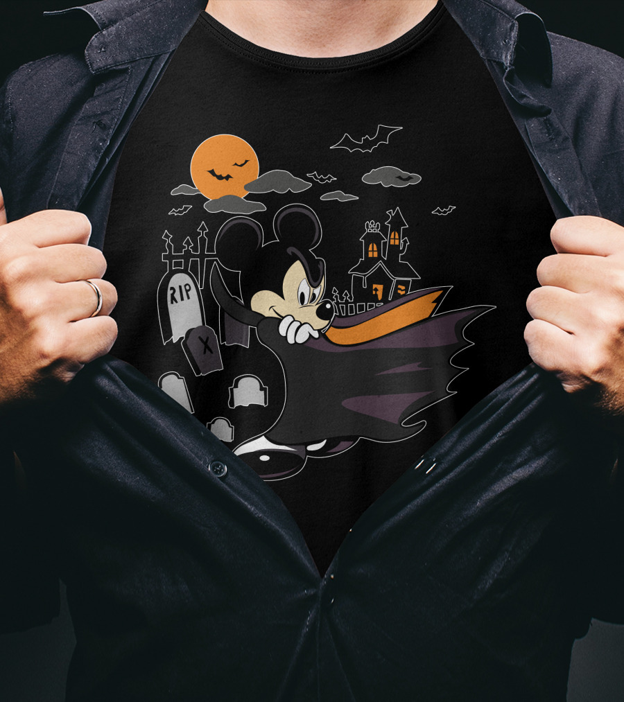 Mickey Halloween Vampire Castle Night T-Shirt