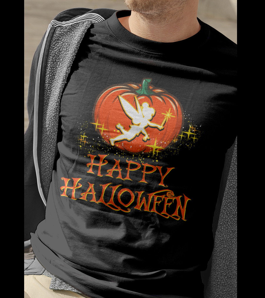 Happy Halloween Pumpkin Fairy Wand Sparkles T-Shirt