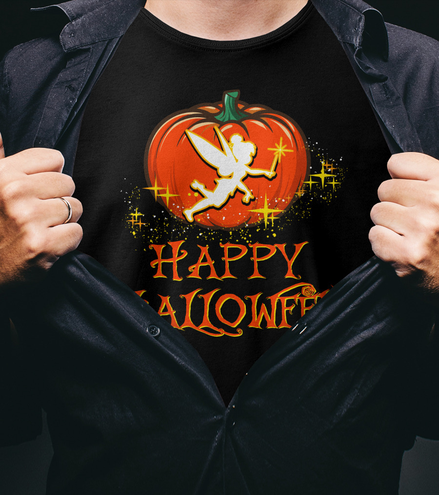 Happy Halloween Pumpkin Fairy Wand Sparkles T-Shirt
