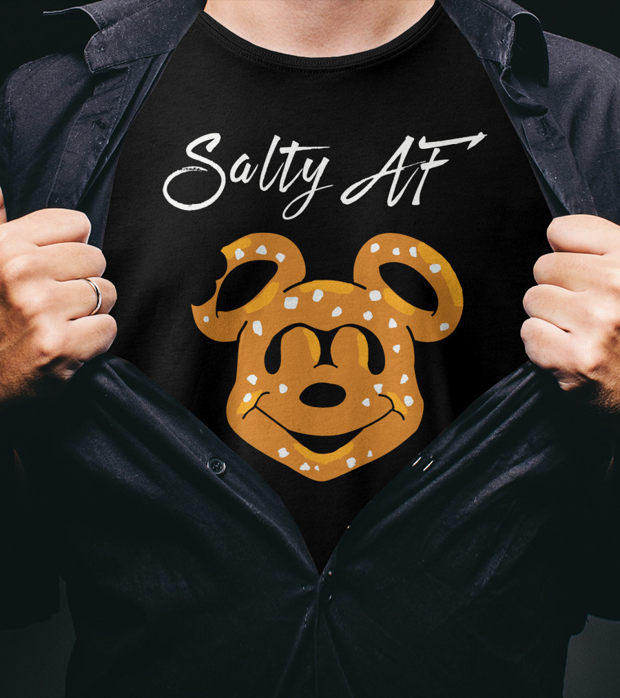 Salty Af Mickey Pretzel Style T-Shirt