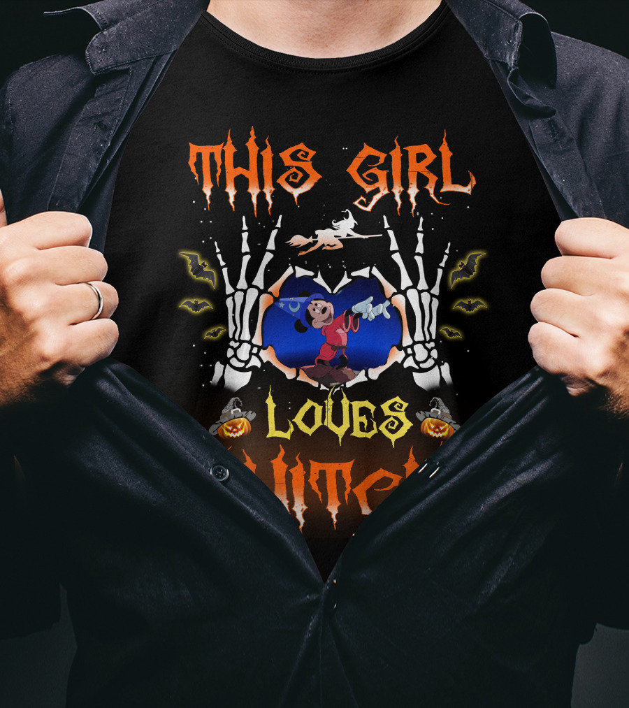 This Girl Loves Witch Halloween 85 T-Shirt